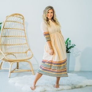 Ethically made Artisan crafted Printed Nile Dress in Cotton